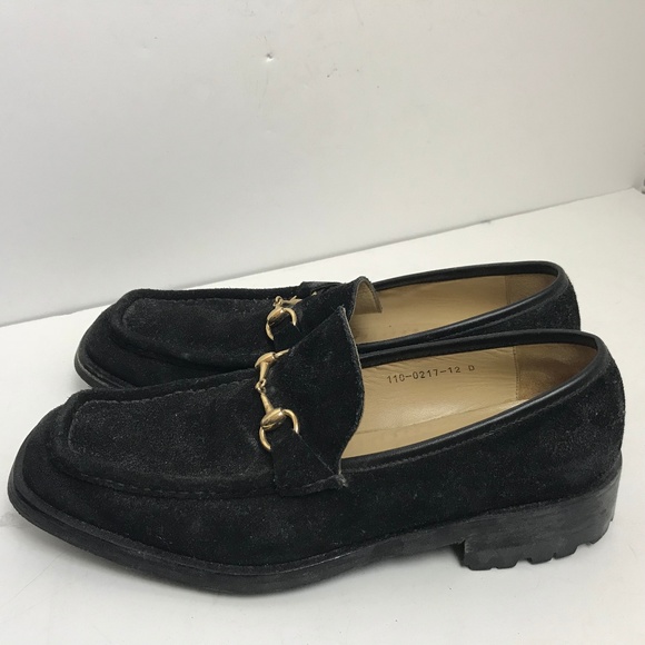 black and gold gucci loafers